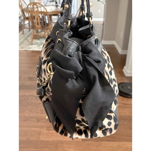 Vintage Juicy Couture Leopard Daydreamer Purse Bag with Double Bow Preowned - Picture 9 of 15